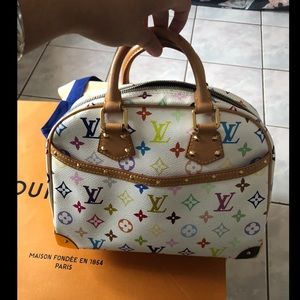 Louis Vuitton white monogram multicolor trouville